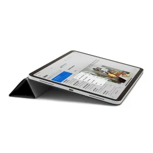 Pipetto Origami No4 svart foliofodral för iPad Pro 11 tum, vikt till ett triangulärt stativ för visning