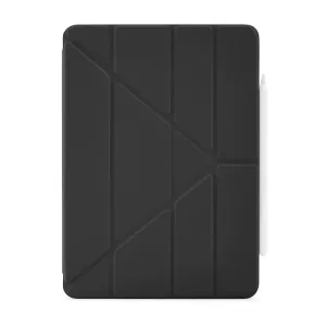 Pipetto Origami No4 Folio Case til iPad Pro 11-inch i svart med sammenleggbar støtte og stylusholder