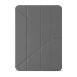Coque Origami grise Pipetto pour iPad 10,9 pouces avec rabat avant pliable pour protéger la tablette