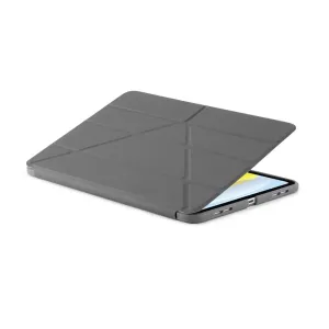 Étui Pipetto Origami No1 gris pour iPad 10,9 pouces avec support pliable et rabat folio protecteur