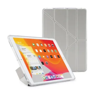 Étui Pipetto iPad 10.2 Metallic Origami avec dos transparent en TPU et rabat pliable servant de support
