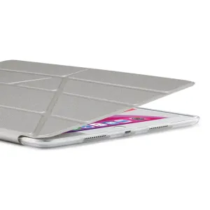 Étui Pipetto Metallic Origami pour iPad 10,2, rabat pliable or rose avec dos transparent en TPU