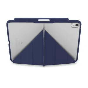 Étui Pipetto bleu foncé Origami No3 pour iPad 10,9" avec support pliable et rangement pour Apple Pencil