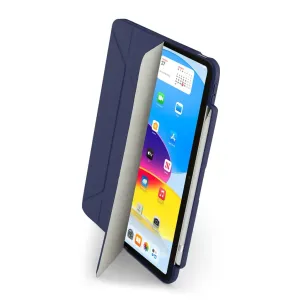 Étui Pipetto bleu foncé Origami No3 pour iPad 10,9" avec support pliable et rangement pour Apple Pencil