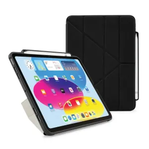 Pipetto iPad 10,9" Origami No3 Pen Case musta värvi, kokkupandava aluse ja Apple Pencil hoiukohaga