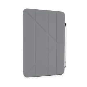 Coque Pipetto gris foncé pour iPad 10,9 pouces avec rabat support Origami pliable et angles arrondis