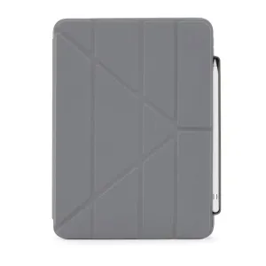 Étui pliable Pipetto Origami No3 gris foncé pour iPad 10,9 pouces avec support Apple Pencil intégré