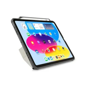 Étui Pipetto iPad 10,9" 10e génération Origami No3 gris foncé avec support pliable et rangement pour Apple Pencil