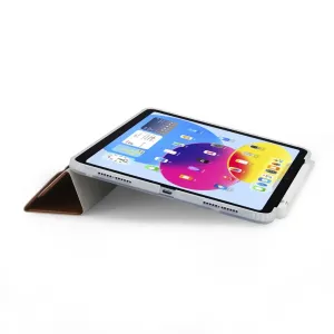 Étui Pipetto iPad 10.9 Origami No3 avec support pliable, présenté en position de visualisation tablette sur fond blanc