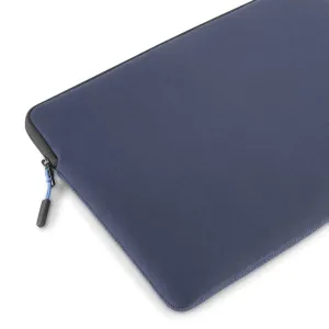 Housse Pipetto bleu marine pour MacBook Pro 14/Air 13,6 avec fermeture zippée et conception fine en néoprène