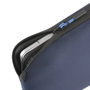 Housse Pipetto Classic Fit pour MacBook Pro 14/Air 13,6 en néoprène bleu marine avec fermeture zippée