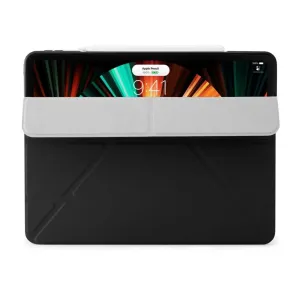 Pipetto Origami No1 iPad Pro 12.9-deksel i mørkegrått, med sammenleggbart forsidedeksel og iPad-stativ