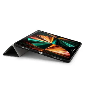 Pipetto Origami No1 iPad Pro 12.9 mørkegrått deksel med sammenleggbart trekantet stativ