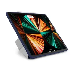 Pipetto Origami No1 iPad Pro 12,9-tommers deksel med sammenleggbart stativ, vist i vinklet visningsposisjon.
