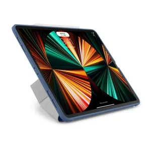 Pipetto iPad Pro 12.9 Origami No1 Case i marineblå, brettet til et stativ med nettbrettet beskyttet inni