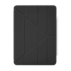 Étui folio Pipetto Origami No4 noir pour iPad Pro 12,9 pouces avec pliage géométrique et stylet