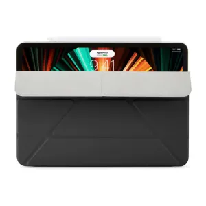 Étui folio Pipetto Origami No4 noir pour iPad Pro 12.9 avec support pliable et emplacement pour Apple Pencil