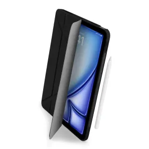 Étui Pipetto Origami No1 pour iPad Air 13, noir, avec support pliable et porte-Apple Pencil