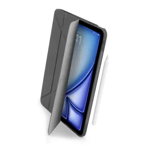 Pipetto Origami No1 graue Hülle für iPad Air 13 (2024) mit faltbarem Ständer und Apple Pencil-Aussparung
