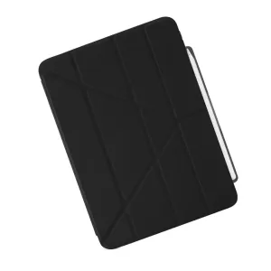 Pipetto Origami No3 svart iPad Air 13-fodral med vikbart lock och skyddande passform för surfplatta