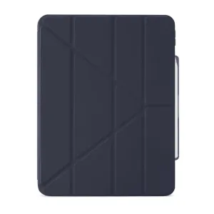 Pipetto Origami No3 pliiatsihoidikuga ümbris iPad Air 13 jaoks, tumesinine, kokkupandava geomeetrilise kaane ja pliiatsihoidikuga
