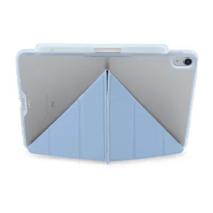 Pipetto Origami No3 pen case for iPad Air 13 in light blue, with folding stand and Apple Pencil slot