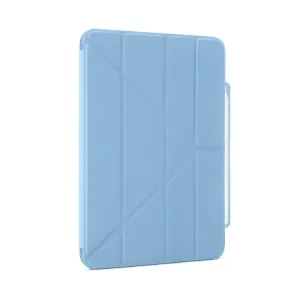 Pipetto Origami No3 light blue iPad Air 13 case with folded cover pattern and Apple Pencil slot
