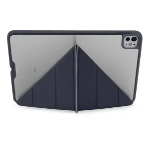 Pipetto iPad Pro 11 Origami No1-cover i mørkeblå med foldbart stativ og beskyttende hævede kanter