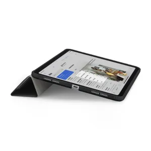 Coque Pipetto Origami No1 noire pour iPad Pro 11 (2024), avec support pliable et bords de protection surélevés