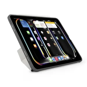Pipetto iPad Pro 11 (2024) Origami sammenleggbart etui i grått med stativ og beskyttelsesdeksel