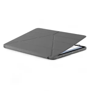 Étui Pipetto Origami No3 avec porte-Apple Pencil pour iPad Air 11 gris, avec support pliable et rabat de protection