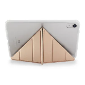 Étui Pipetto Origami No. 1 or rose pour iPad mini, avec support pliable et dos de protection transparent