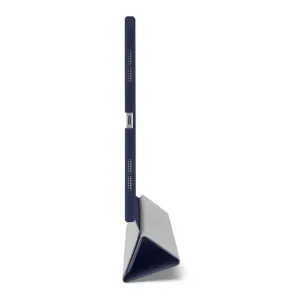 Pipetto Origami No1-deksel til iPad Pro 11-tommers i mørkeblått, brettet til et trekantet stativ med skjermdeksel