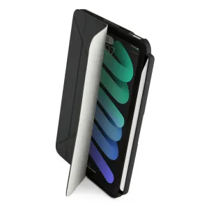 Étui pliable noir Pipetto iPad mini 6 Origami No3 avec support, porte-stylet et tablette à l’intérieur