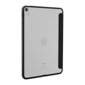 Coque de protection noire Pipetto pour iPad 10e génération, vue arrière avec bords surélevés et découpe pour appareil photo