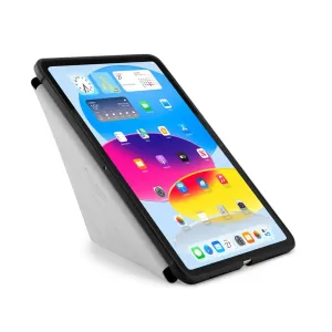 Coque noire Pipetto Origami No1 pour iPad 10e génération avec support pliable et bords de protection surélevés