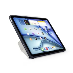 Pipetto Origami No1 iPad Air case with foldable stand and shock-absorbing edges, shown in black