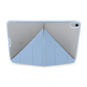 Pipetto lyseblått iPad Air-deksel med sammenleggbart origami-stativ og støtdempende kanter