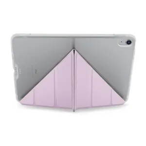 Pipetto Origami No1 iPad Air-fodral i metalliclila med transparent baksida och trefaldigt stativlock