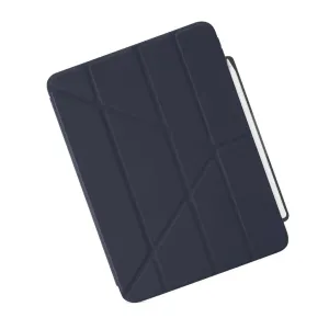 Pipetto Origami No3 pennal til iPad Air 11 i mørkeblått, med sammenleggbart origamideksel og blyantoppbevaring