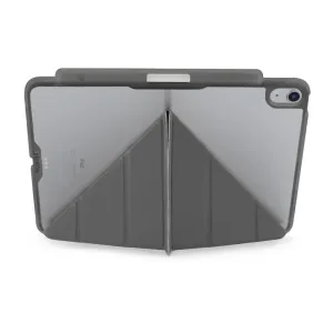Pipetto Origami No3 iPad Air 11-cover i grå med foldbart stativ, transparent bagside og kameraudskæring