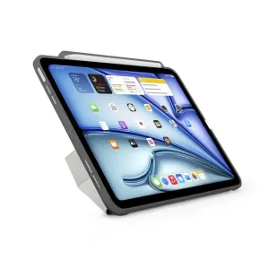 Pipetto Origami No3 gråt iPad Air 11-etui med penneholder, foldbar støtte og beskyttende foliodesign