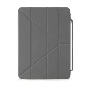 Pipetto Origami No3 Pencil Case til iPad Air 11 i grå med foldbart omslag og Apple Pencil-holder