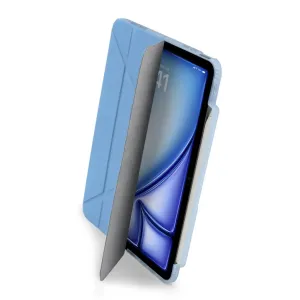 Pipetto Origami No3 pliiatsisahtliga ümbris iPad Air 11 jaoks, helesinine, kokkuklapitava kaane ja Apple Pencil hoiukohaga