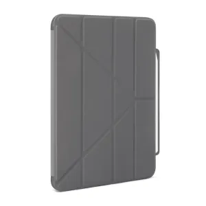 Étui Pipetto Origami No3 Pencil Case pour iPad Pro 13, étui pliable gris avec support au design géométrique