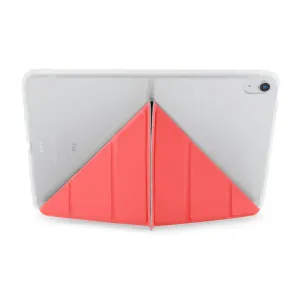 Pipetto iPad 10,9-tolline Origami No1 Original ümbris poolläbipaistva halli tagakülje ja punase volditava alusega