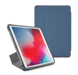 Pipetto Origami Shield iPad Air 10.5 ümbris sinise ja hallina, kokkupandava aluse ning kaitsvate põrkeservadega
