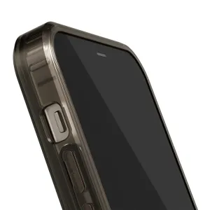 Coque Pipetto Origami Snap pour iPhone 12 Pro Max en noir, avec bord surélevé et finition protectrice translucide