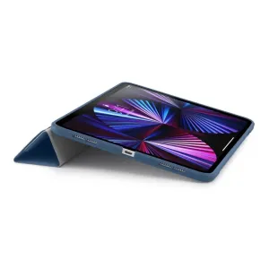 Pipetto Origami No1 tumesinine ümbris 11-tollisele iPad Prole, kokkupandava aluse ja kaitsva fooliokujundusega