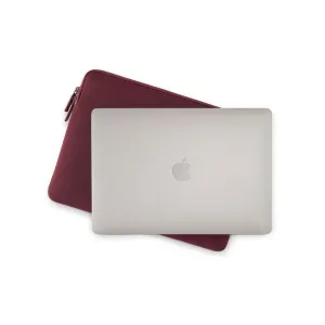 Housse Pipetto bordeaux pour MacBook Pro 14/Air 13,6 avec fermeture zippée et poche pour AirTag
